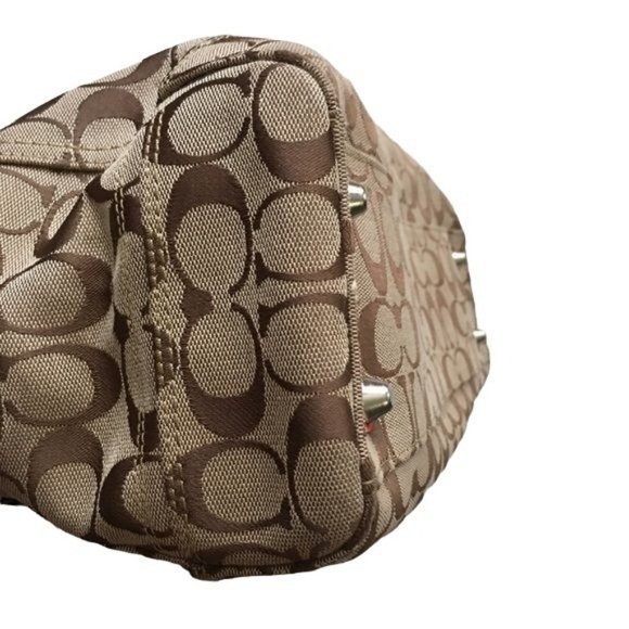 Coach Hamptons Signature C Orange Leather Purse - Picture 7 of 15